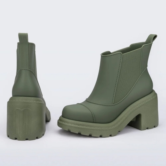💚🔹️MELISSA🔹️ Made In Brazil Courtney Boots in green - Picture 4 of 6